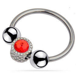 MenSteel Anneau de gland Royring Bijou Rouge